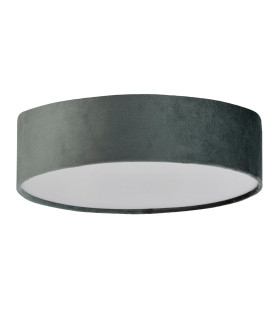 Drum Pleat 2 Light Velvet Flush Grey Shade_Off