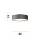 Drum Pleat 2 Light Velvet Flush Grey Shade_Line