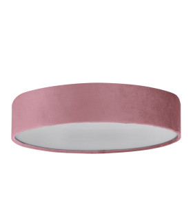 Drum Pleat 3 Light Velvet Flush Pink Shade_Off