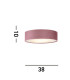 Drum Pleat 2 Light Velvet Flush Pink Shade_Line
