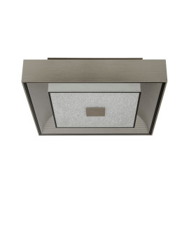 Rhea LED Square Flush Light Silver Crystal Sand 3000K_Off