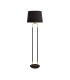 Jazz 1 Light Floor Lamp Satin Brass And Black Black Velvet Shade Pull Switch_Off