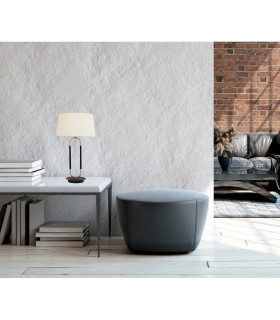Jazz 1 Light Table Lamp Satin Silver And Black White Velvet Shade Pull Switch_Room