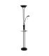 LED Mother And Child Floor Lamp Usb And Wireless Charging Matt Black 3000K_Off