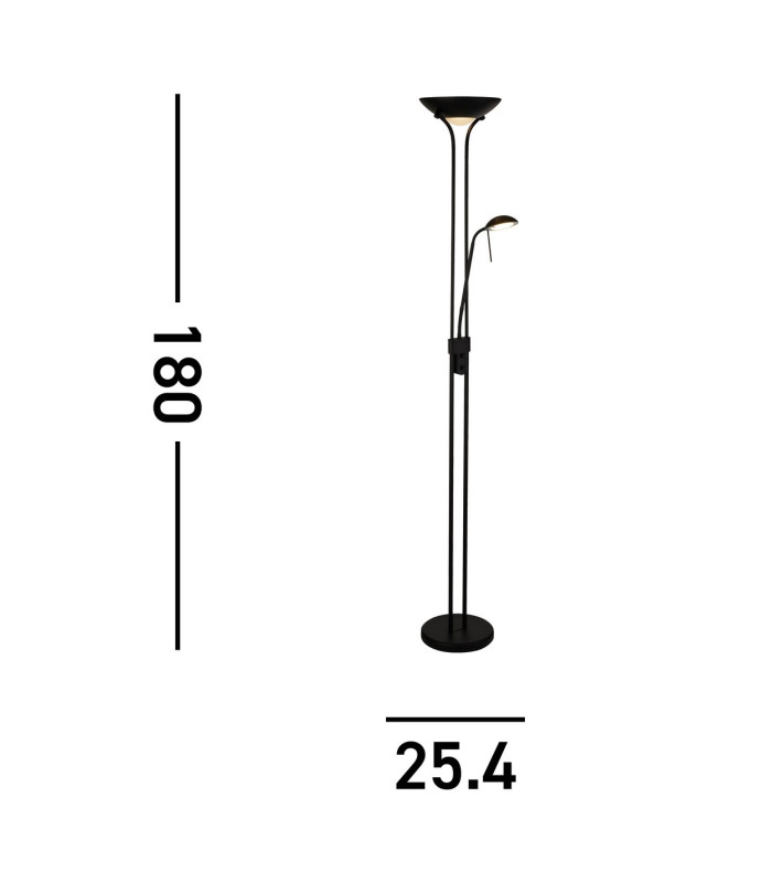 LED Mother & Child Floor Lamp Matt Black 3000K_Line