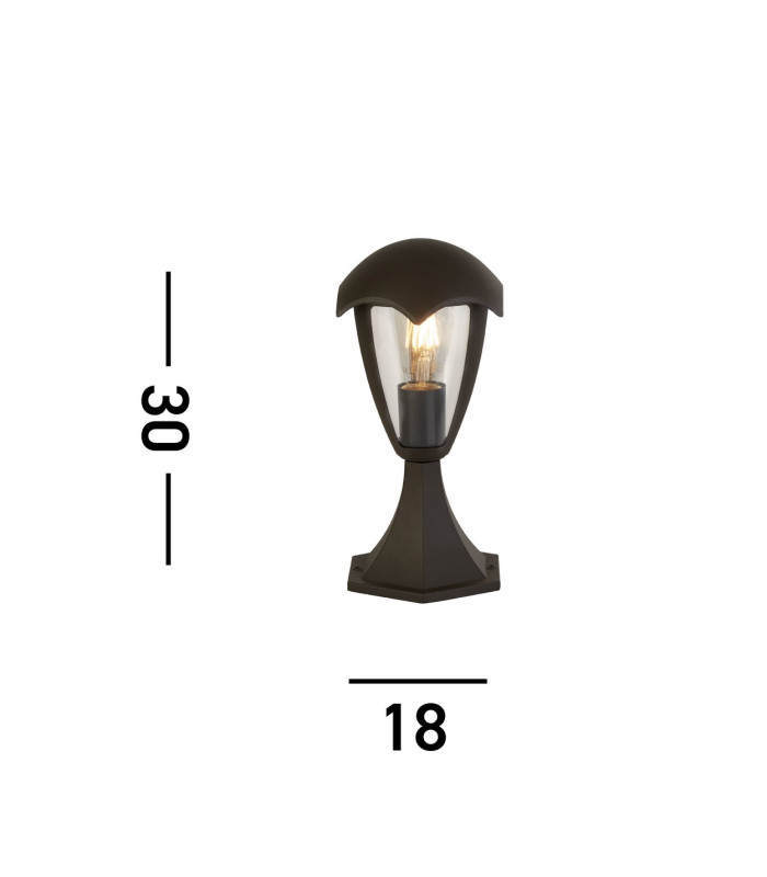 Bluebell Outdoor 1 Light Pedestal Die Cast IP44_Line