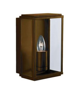 Box Outdoor Wall & Porch Light 1 Light Rect Box Rust Brown IP44_Main