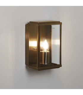 Box Outdoor Wall & Porch Light 1 Light Rect Box Rust Brown IP44_Room