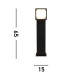 Athens Outdoor 1 Light LED Post Die Cast Opal Shade IP54 3000K_Line