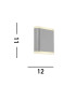 Stratford Outdoor LED Up/Down Wall Light Grey Frosted Diffuser IP44 4000K_Line