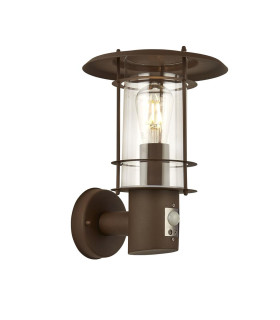 Edgeware Outdoor & Porch Wall Light Sensor Rust Brown IP44_Main