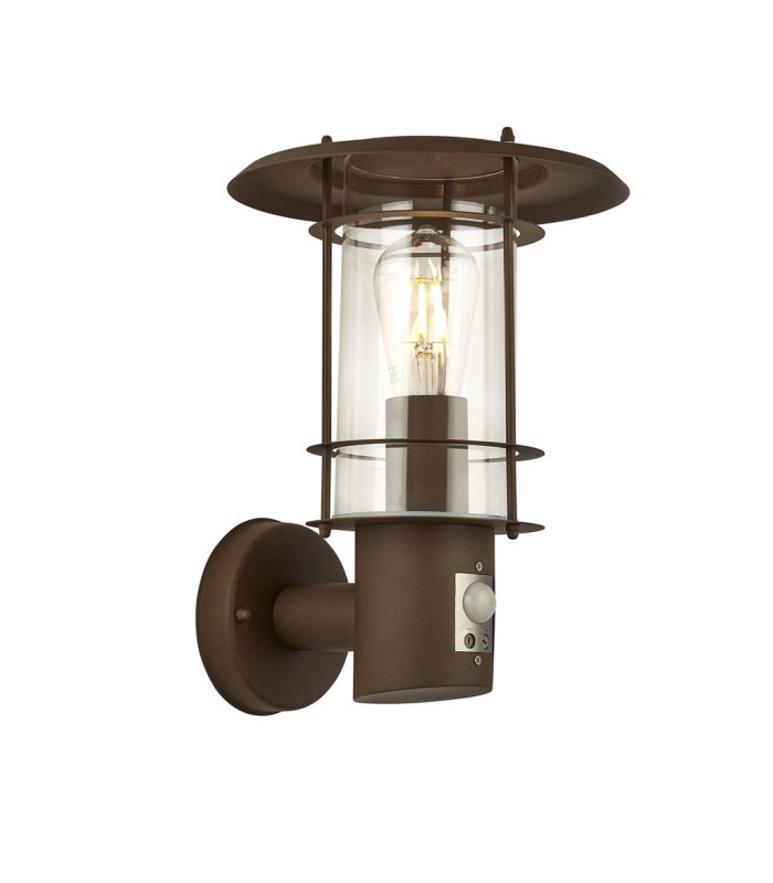 Edgeware Outdoor & Porch Wall Light Sensor Rust Brown IP44_Main