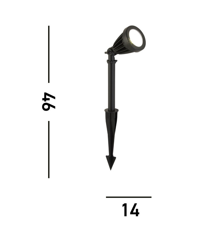 Spikey Outdoor Die Cast Aluminium IP54 5000K_Line