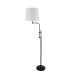 Munich Adjustable Floor Lamp Matt Black Linen Shade_Off