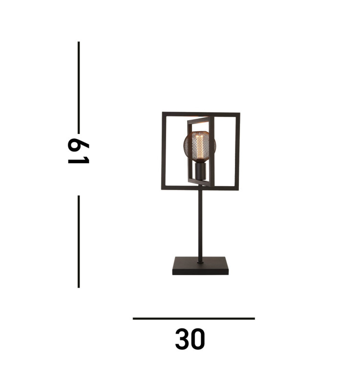 Plaza Adjustable Table Lamp Matt Black_Line