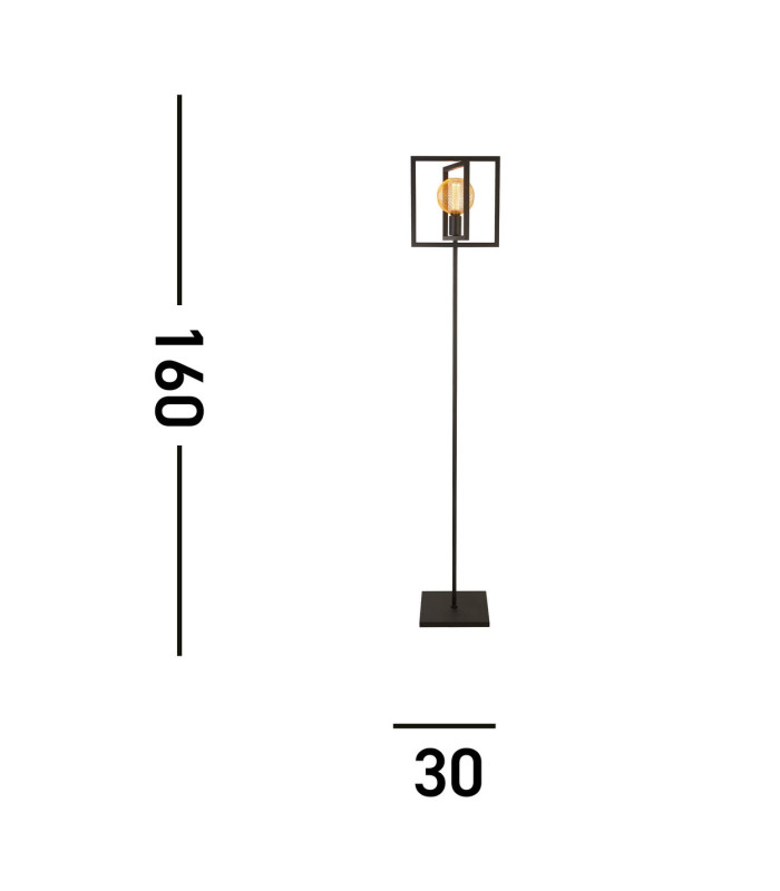 Plaza Adjustable Floor Lamp Matt Black_Line
