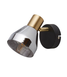 Westminster Spotlight Black Satin Brass & Smoked Glass_Off