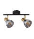 Westminster 2 Light Spotlight BlackSatin Brass & Smoked Glass_Off