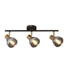 Westminster 3 Light Spotlight- Black Satin Brass & Smoked Glass_Main