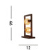 Oblong 2 Light Table Lamp Rustic Brown_Line