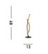 Bloom Swirl LED Table Lamp Black With Wood Effect_Line