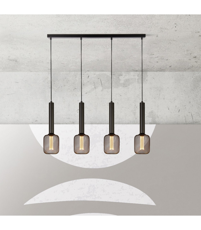 Dulwich 4 Light Bar Ceiling Pendant Black_Room