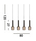 Dulwich 4 Light Bar Ceiling Pendant Black_Line