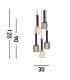 Dulwich 5 Light Mu Lighti Drop Ceiling Pendant Black_Line
