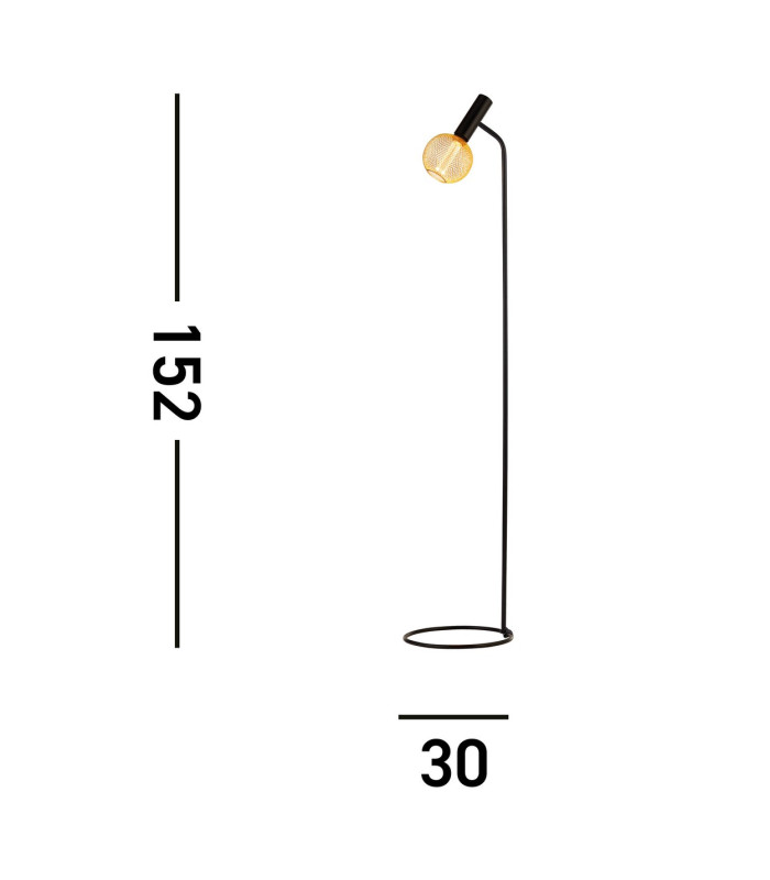 Dulwich Floor Lamp Black_Line