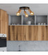 Spinny 3 Light Round Spotlight- Wood & Black Metal_Room