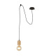 Spinny Ceiling Pendant Wood & Black Metal_Main
