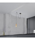 Spinny Ceiling Pendant Wood & Black Metal_Room