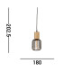 Spinny Ceiling Pendant Wood & Black Metal_Line