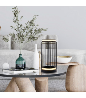 Circolo Cage LED Table Lamp Black Metal_Room
