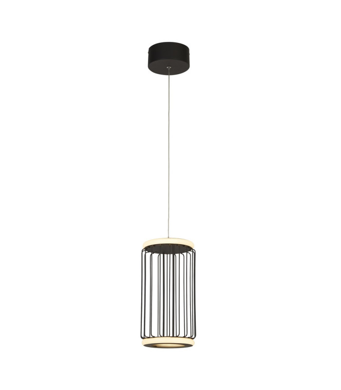 Circolo Cage LED Ceiling Pendant Black Metal_Main
