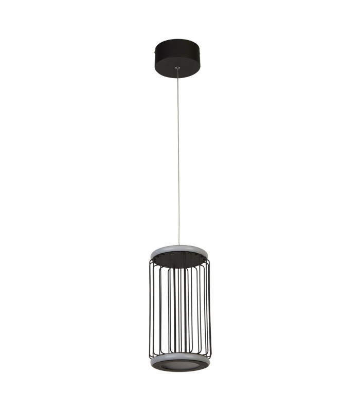 Circolo Cage LED Ceiling Pendant Black Metal_Off