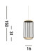 Circolo Cage LED Ceiling Pendant Black Metal_Line