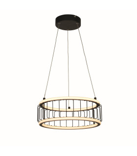 Circolo Cage LED Drum Ceiling Pendant Black Metal_Main