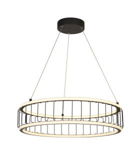 Circolo Cage LED Drum Ceiling Pendant Black Metal_Main