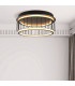 Circolo Cage LED Flush Ceiling Light Black Metal_Room
