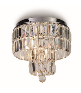 Empire 4 Light Ceiling Light Chrome & Clear Glass IP44_Main