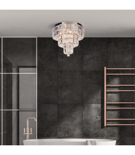 Empire 6 Light Ceiling Light Chrome & Clear Glass IP44_Room