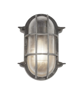 Bulkhead Outdoor Light Black Silver Aluminium IP44_Main