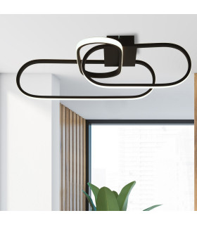 Clip LED Ceiling Light Black Aluminium_Room