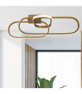 Clip LED Ceiling Light Gold Aluminium_Room