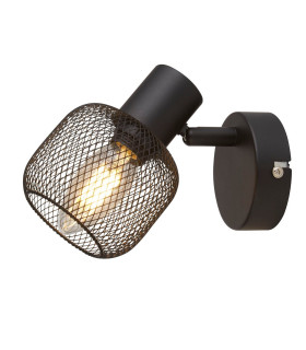 Meshy Cage Spotlight Wall Light Black_Main