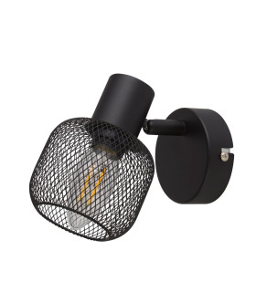 Meshy Cage Spotlight Wall Light Black_Off