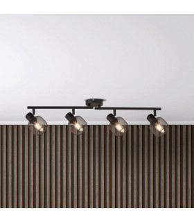 Meshy 4 Light Cage Bar Spotlight Black_Room