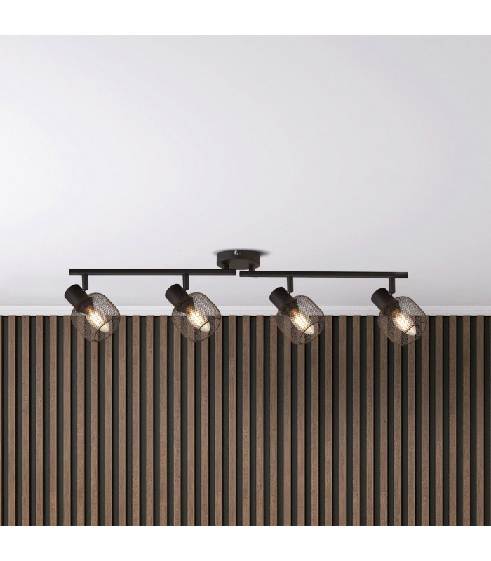 Meshy 4 Light Cage Bar Spotlight Black_Room