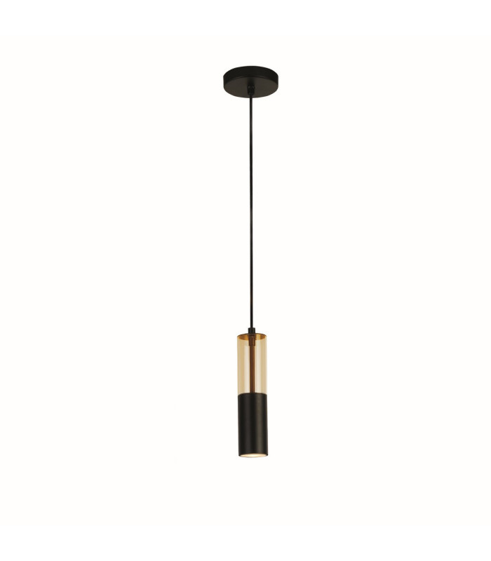 Merrygold Ceiling Pendant Amber Acrylic & Black_Main